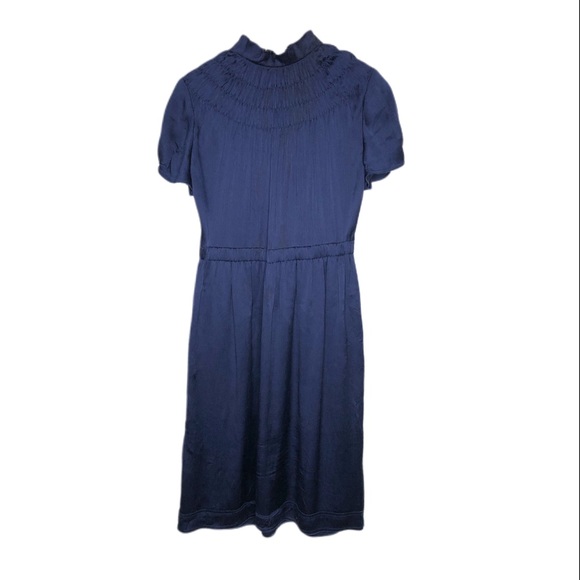 Calypso St. Barth Navy Blue Silk Dress - Picture 4 of 4